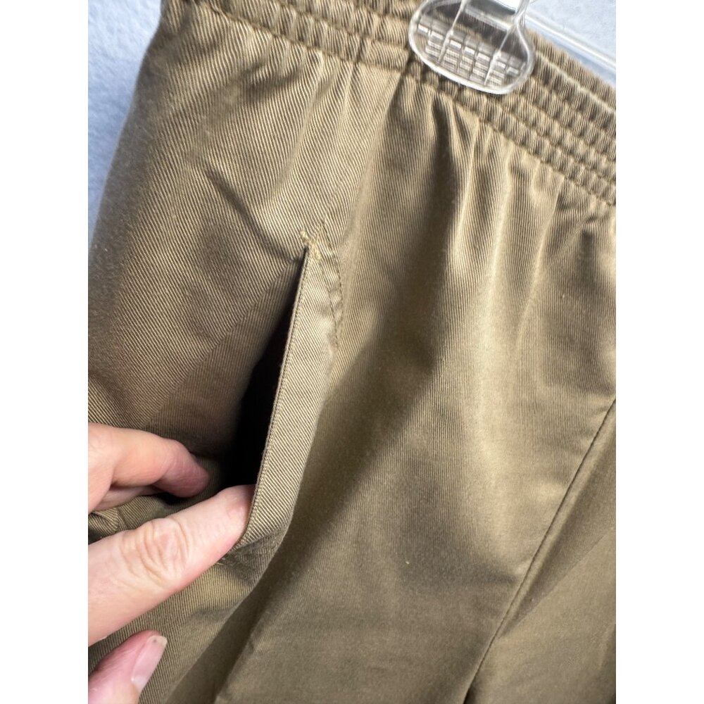 Levis Sportswear Womens Elastic Waist Tan Khaki Pants Size 14 - Picture 2 of 11